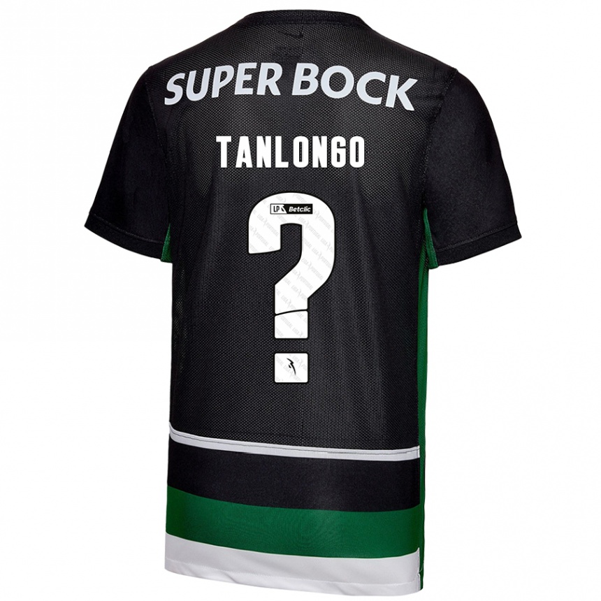 Gyermek Labdarúgás Mateo Tanlongo #0 Fekete Fehér Zöld Hazai Jersey 2024/25 Mez Póló Ing