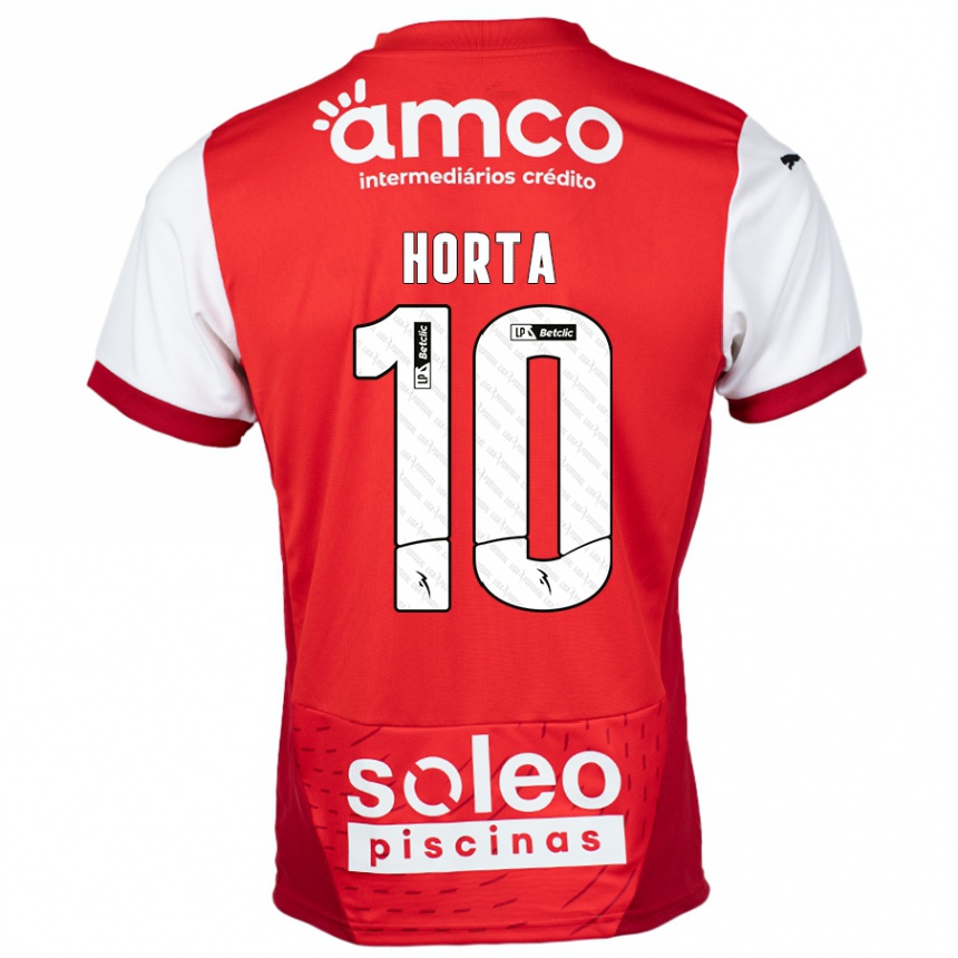 Gyermek Labdarúgás André Horta #10 Piros Fehér Hazai Jersey 2024/25 Mez Póló Ing