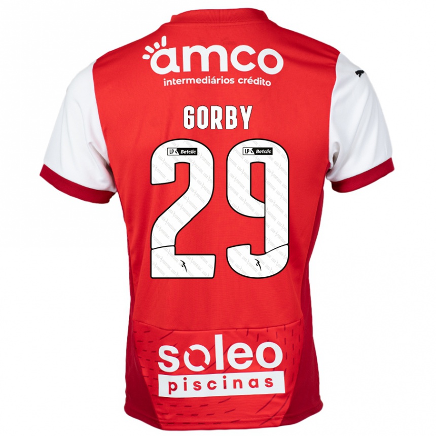 Gyermek Labdarúgás Gorby #29 Piros Fehér Hazai Jersey 2024/25 Mez Póló Ing