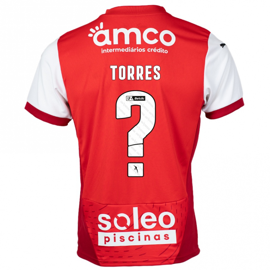 Gyermek Labdarúgás Marco Torres #0 Piros Fehér Hazai Jersey 2024/25 Mez Póló Ing