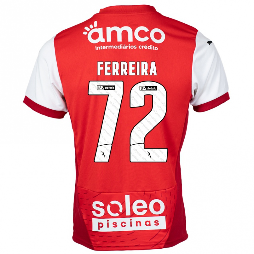 Gyermek Labdarúgás André Ferreira #72 Piros Fehér Hazai Jersey 2024/25 Mez Póló Ing