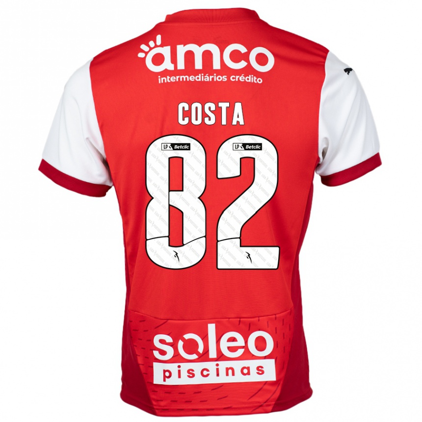 Gyermek Labdarúgás Gui Costa #82 Piros Fehér Hazai Jersey 2024/25 Mez Póló Ing