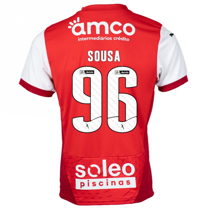 Gyermek Labdarúgás Afonso Sousa #96 Piros Fehér Hazai Jersey 2024/25 Mez Póló Ing