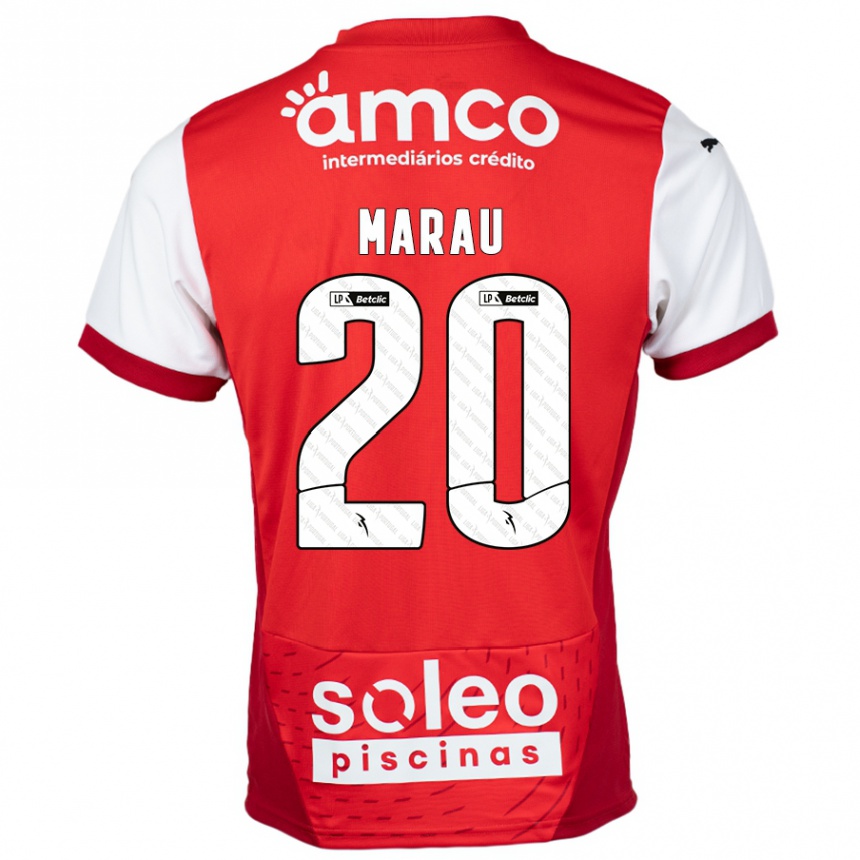 Gyermek Labdarúgás Madalena Marau #20 Piros Fehér Hazai Jersey 2024/25 Mez Póló Ing