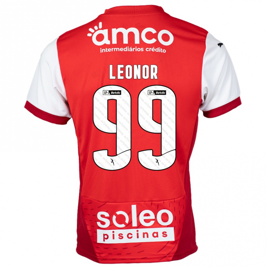 Gyermek Labdarúgás Maria Leonor #99 Piros Fehér Hazai Jersey 2024/25 Mez Póló Ing