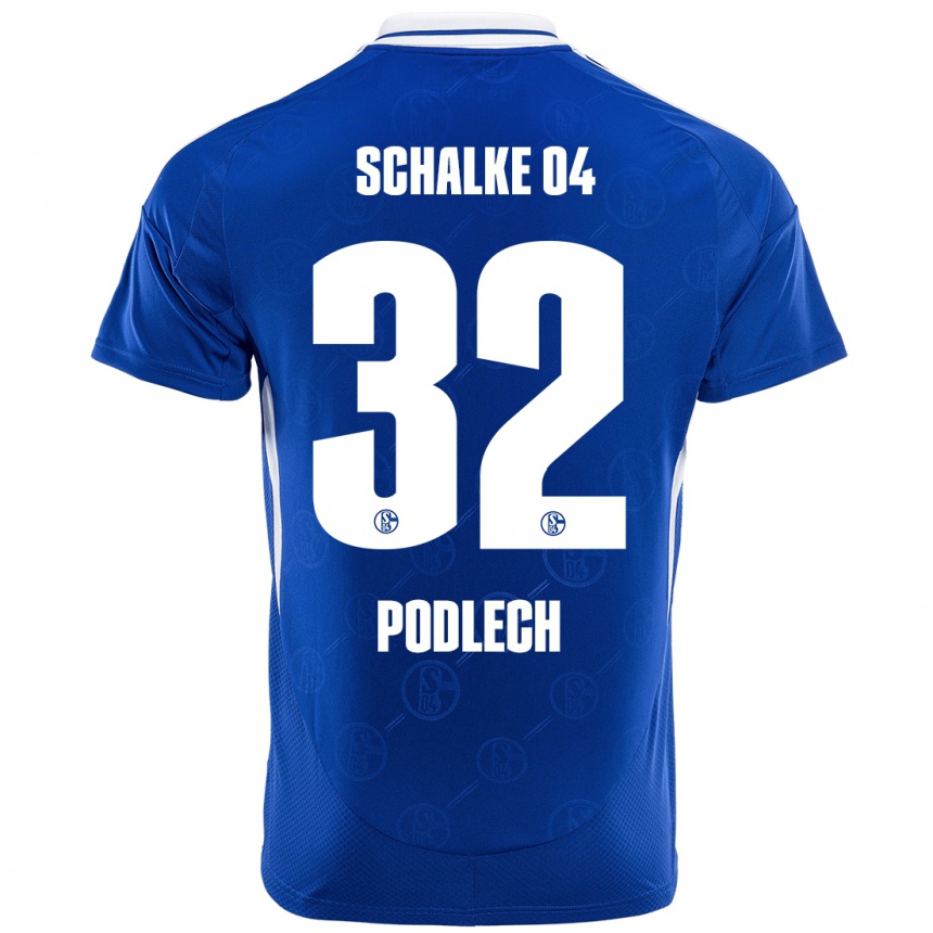 Gyermek Labdarúgás Luca Podlech #32 Királykék Hazai Jersey 2024/25 Mez Póló Ing