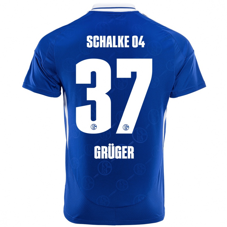 Gyermek Labdarúgás Max Grüger #37 Királykék Hazai Jersey 2024/25 Mez Póló Ing