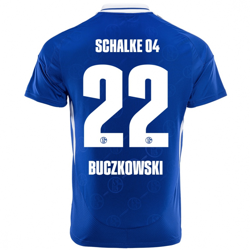 Gyermek Labdarúgás Philip Buczkowski #22 Királykék Hazai Jersey 2024/25 Mez Póló Ing