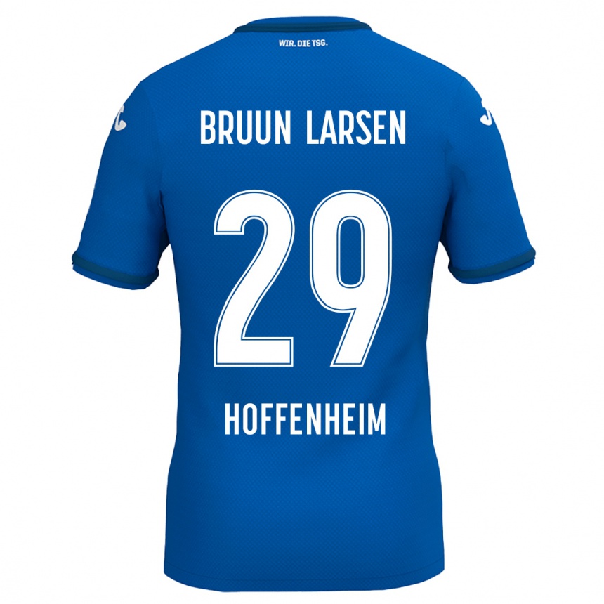 Gyermek Labdarúgás Jacob Bruun Larsen #29 Királykék Hazai Jersey 2024/25 Mez Póló Ing