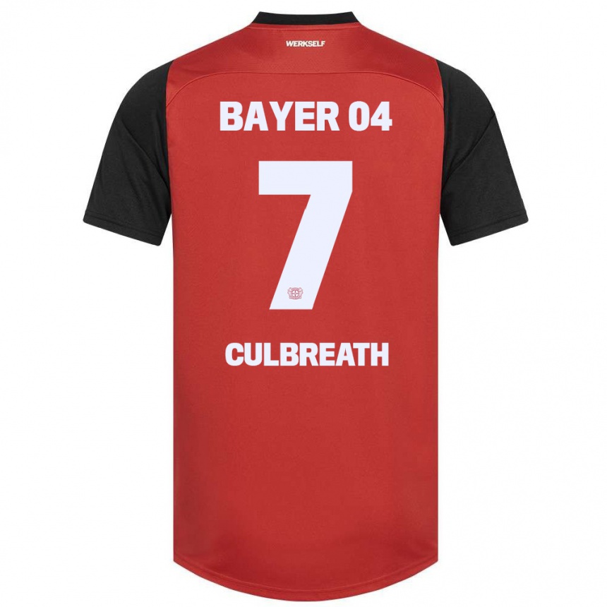 Gyermek Labdarúgás Montrell Culbreath #7 Piros Fekete Hazai Jersey 2024/25 Mez Póló Ing