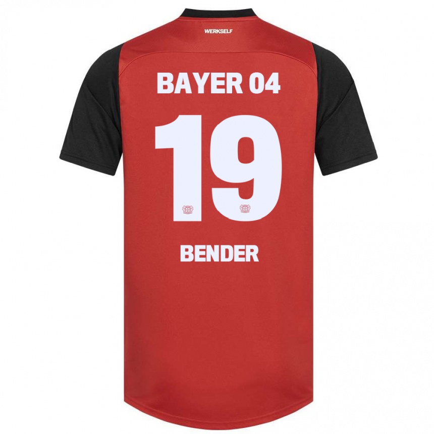 Gyermek Labdarúgás Loreen Bender #19 Piros Fekete Hazai Jersey 2024/25 Mez Póló Ing