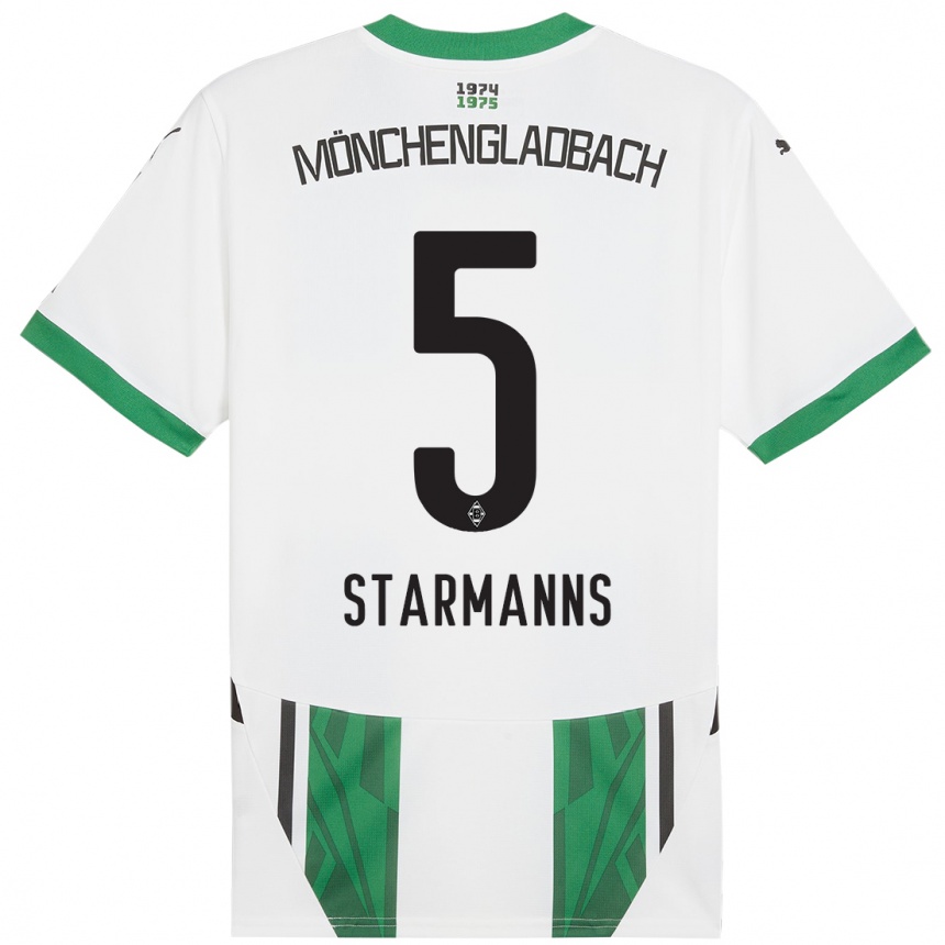 Gyermek Labdarúgás Sandra Starmanns #5 Fehér Zöld Hazai Jersey 2024/25 Mez Póló Ing