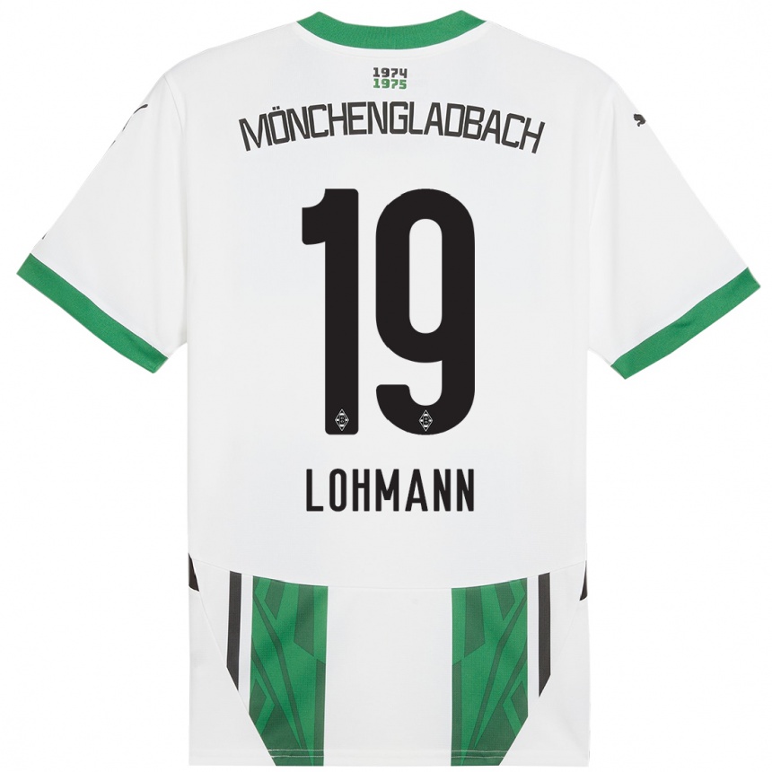 Gyermek Labdarúgás Mona Lohmann #19 Fehér Zöld Hazai Jersey 2024/25 Mez Póló Ing