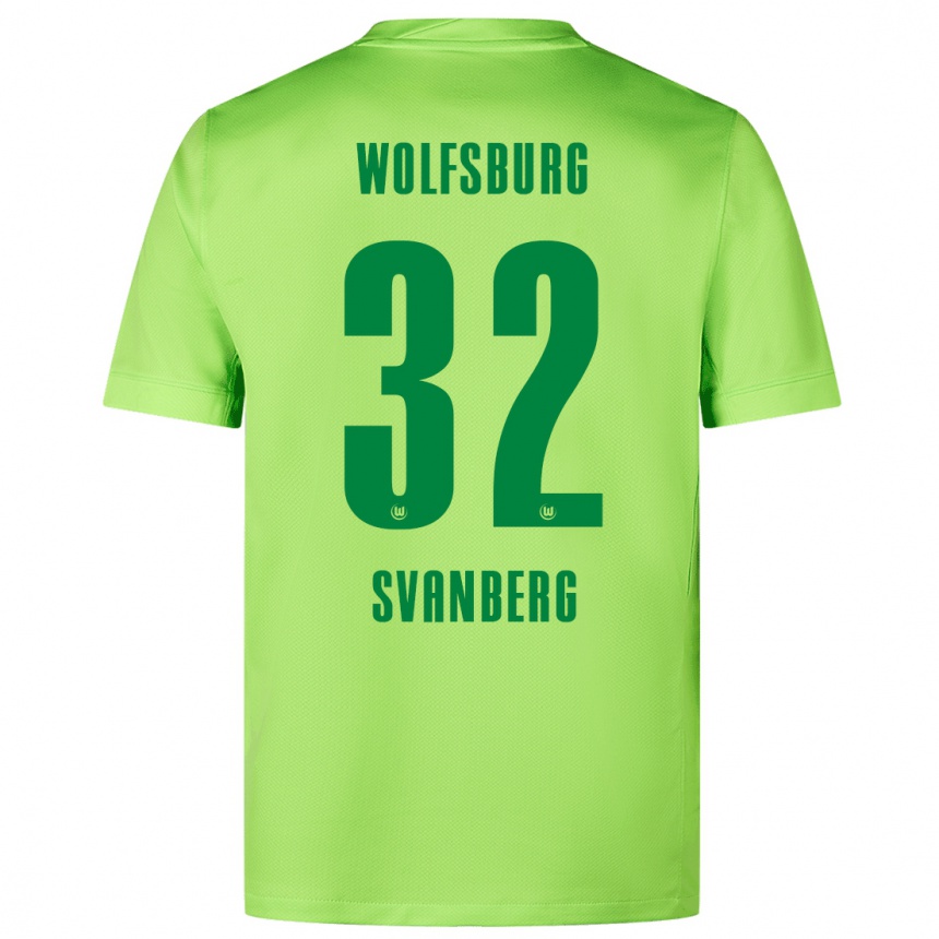 Gyermek Labdarúgás Mattias Svanberg #32 Fluoreszkáló Zöld Hazai Jersey 2024/25 Mez Póló Ing