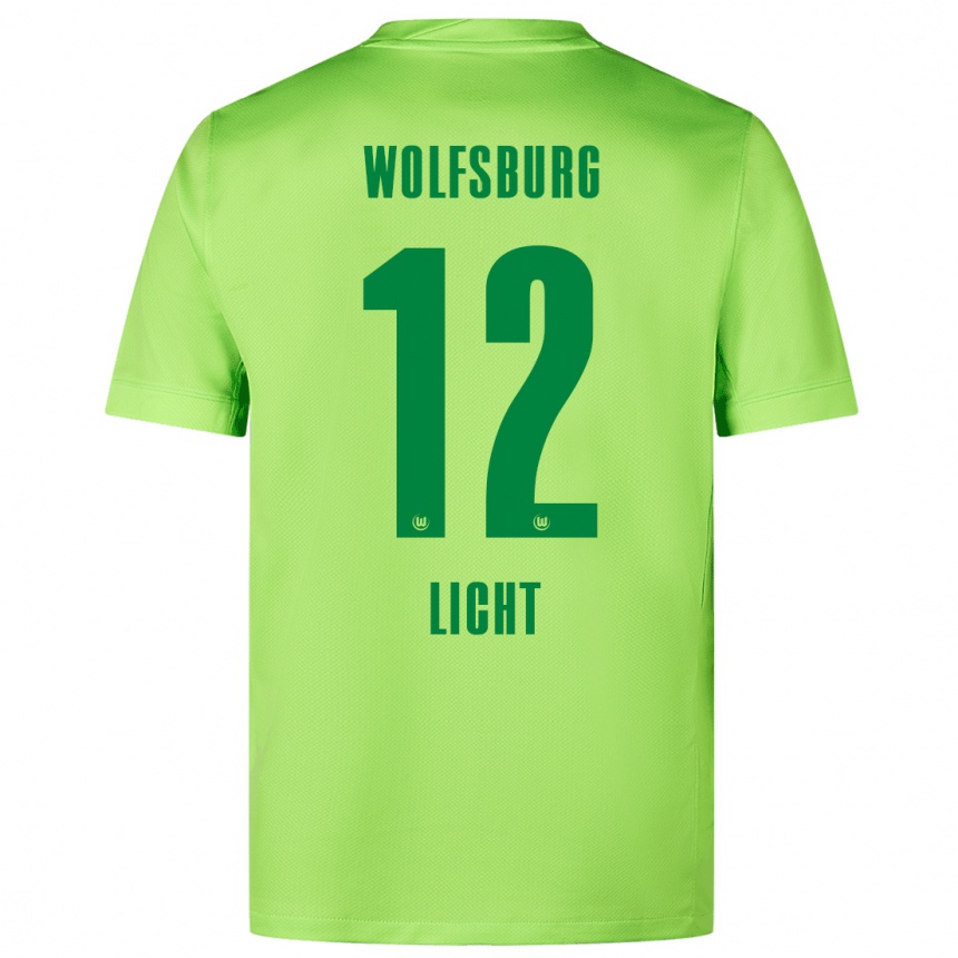 Gyermek Labdarúgás Philipp Licht #12 Fluoreszkáló Zöld Hazai Jersey 2024/25 Mez Póló Ing