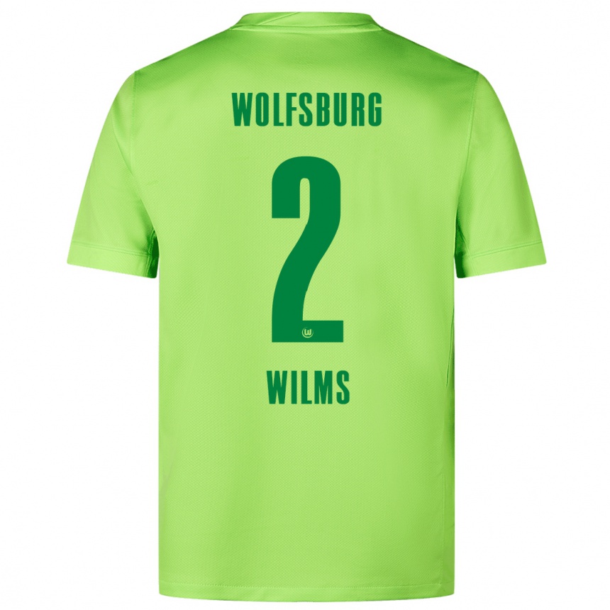 Gyermek Labdarúgás Lynn Wilms #2 Fluoreszkáló Zöld Hazai Jersey 2024/25 Mez Póló Ing