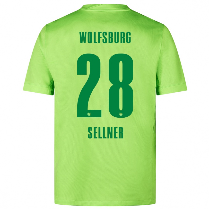 Gyermek Labdarúgás Tabea Sellner #28 Fluoreszkáló Zöld Hazai Jersey 2024/25 Mez Póló Ing