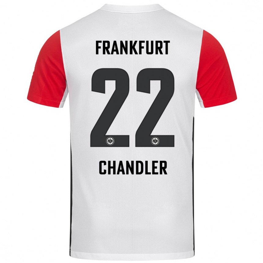 Gyermek Labdarúgás Timothy Chandler #22 Fehér Piros Hazai Jersey 2024/25 Mez Póló Ing