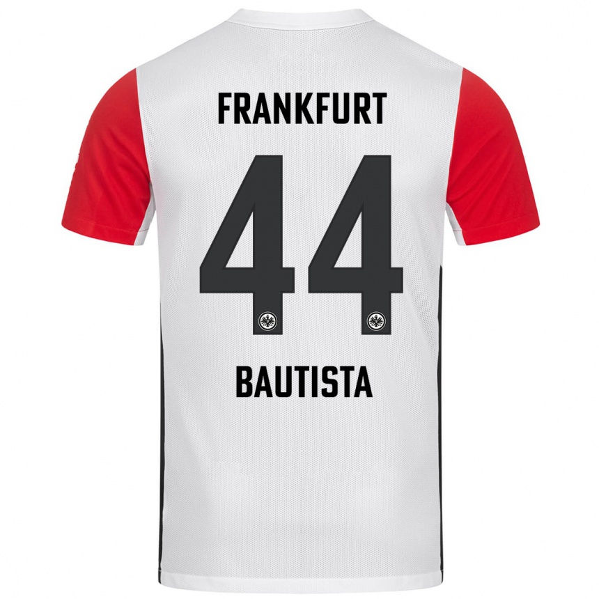 Gyermek Labdarúgás Davis Bautista #44 Fehér Piros Hazai Jersey 2024/25 Mez Póló Ing