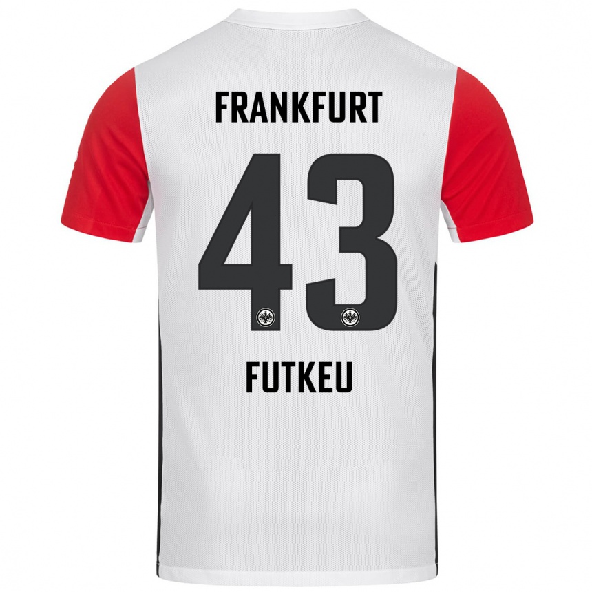 Gyermek Labdarúgás Noel Futkeu #43 Fehér Piros Hazai Jersey 2024/25 Mez Póló Ing