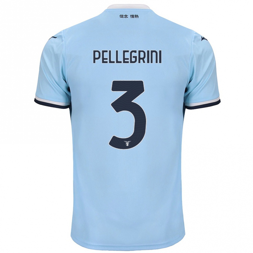 Gyermek Labdarúgás Luca Pellegrini #3 Kék Hazai Jersey 2024/25 Mez Póló Ing