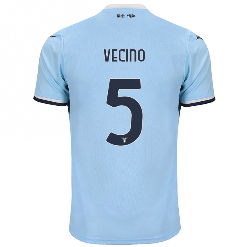 Gyermek Labdarúgás Matías Vecino #5 Kék Hazai Jersey 2024/25 Mez Póló Ing