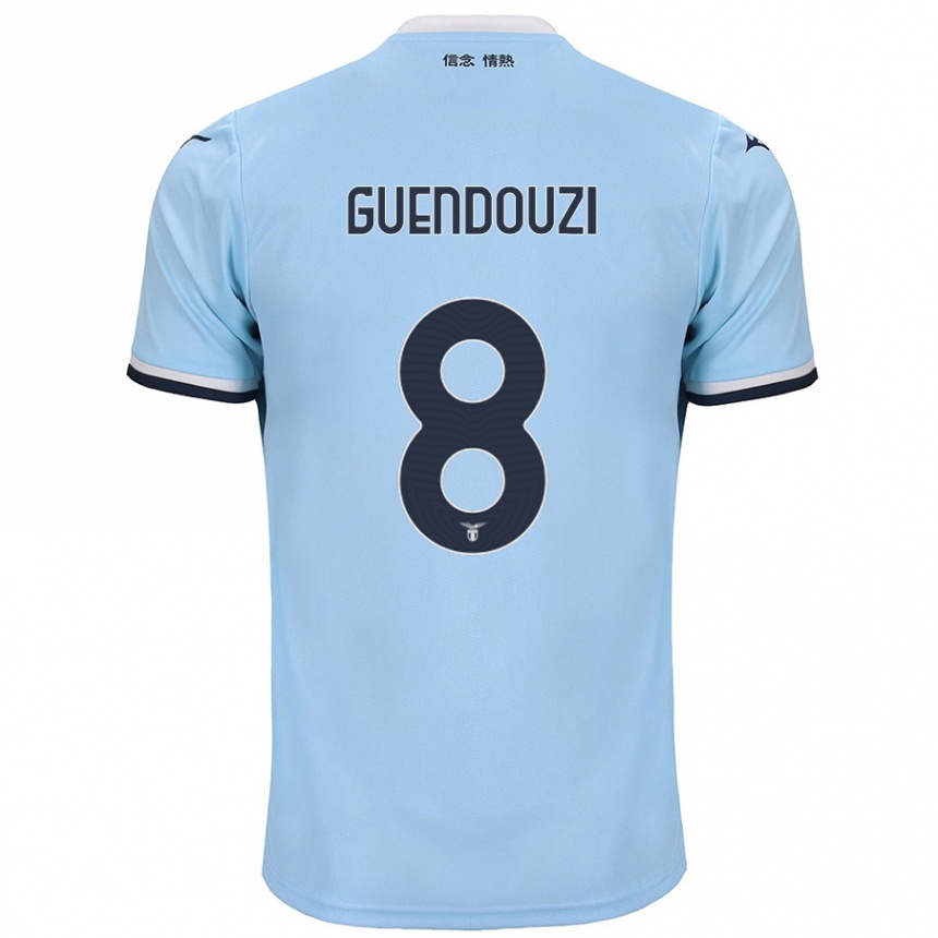 Gyermek Labdarúgás Matteo Guendouzi #8 Kék Hazai Jersey 2024/25 Mez Póló Ing