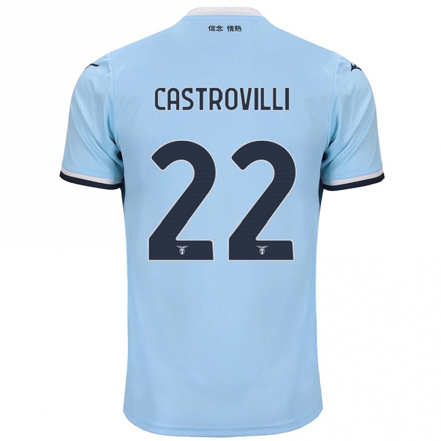 Gyermek Labdarúgás Gaetano Castrovilli #22 Kék Hazai Jersey 2024/25 Mez Póló Ing