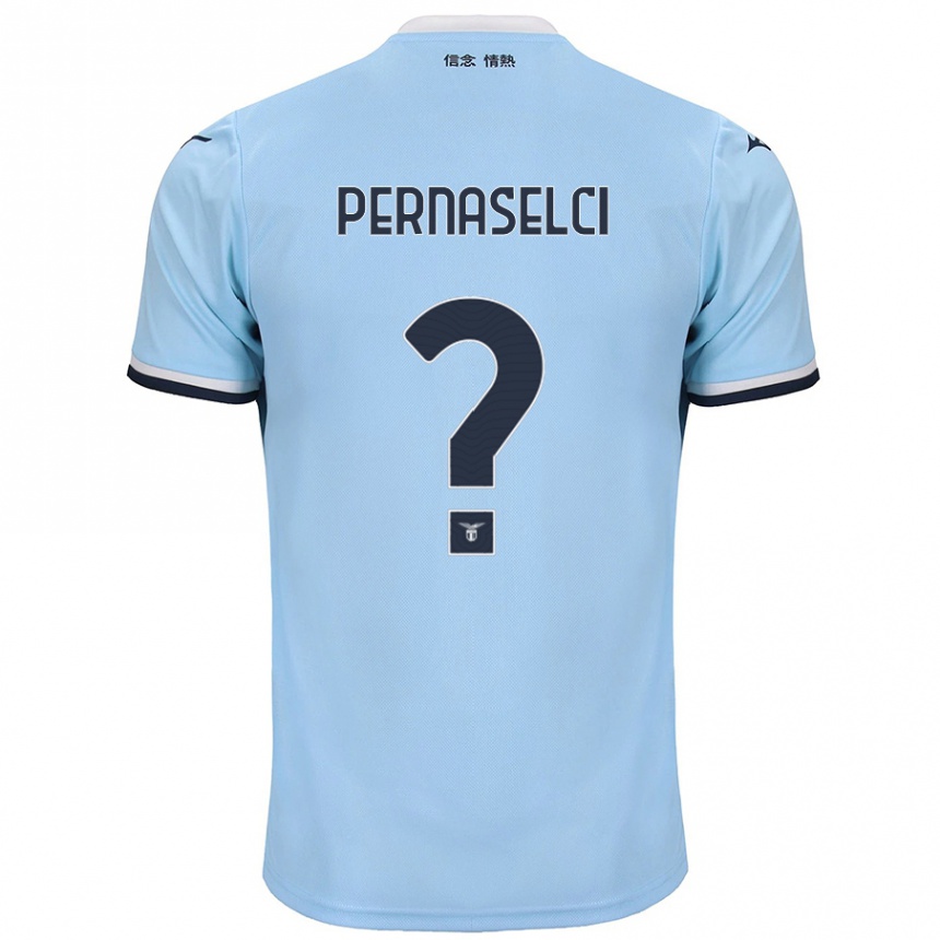 Gyermek Labdarúgás Leonardo Pernaselci #0 Kék Hazai Jersey 2024/25 Mez Póló Ing