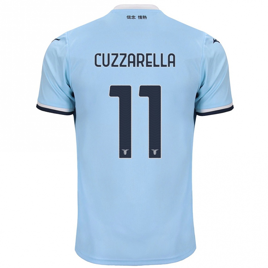 Gyermek Labdarúgás Cristian Cuzzarella #11 Kék Hazai Jersey 2024/25 Mez Póló Ing