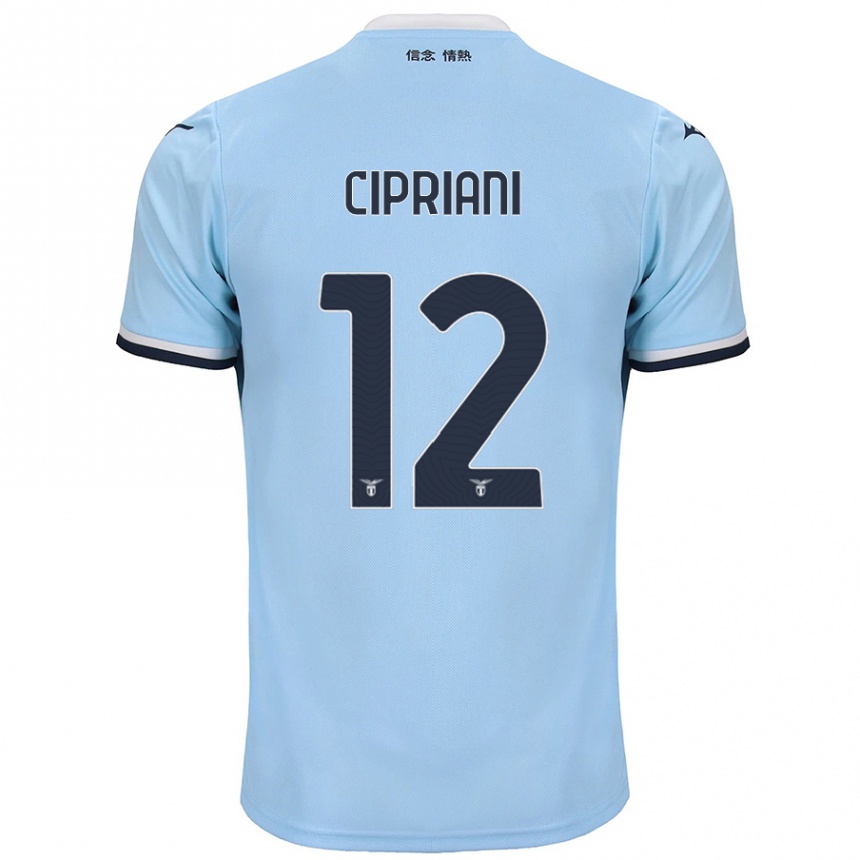 Gyermek Labdarúgás Alessio Cipriani #12 Kék Hazai Jersey 2024/25 Mez Póló Ing