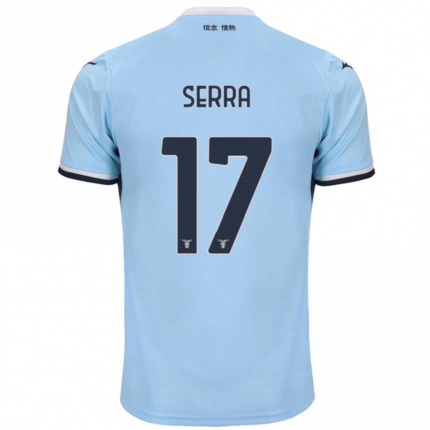 Gyermek Labdarúgás Federico Serra #17 Kék Hazai Jersey 2024/25 Mez Póló Ing