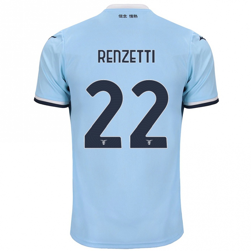 Gyermek Labdarúgás Davide Renzetti #22 Kék Hazai Jersey 2024/25 Mez Póló Ing