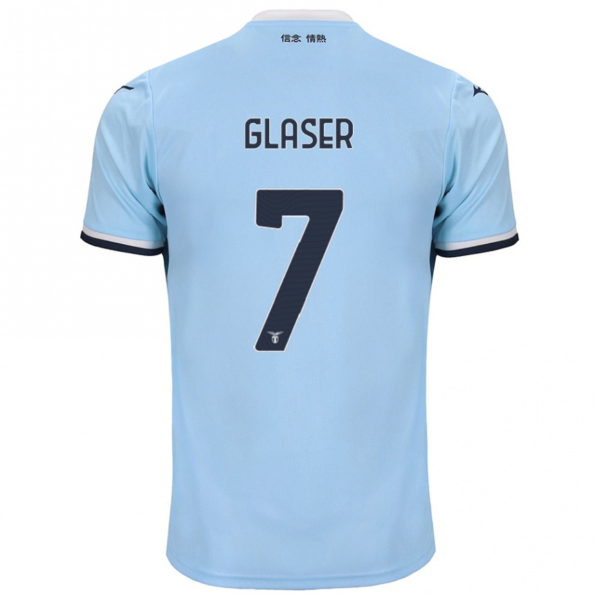 Gyermek Labdarúgás Julia Glaser #7 Kék Hazai Jersey 2024/25 Mez Póló Ing