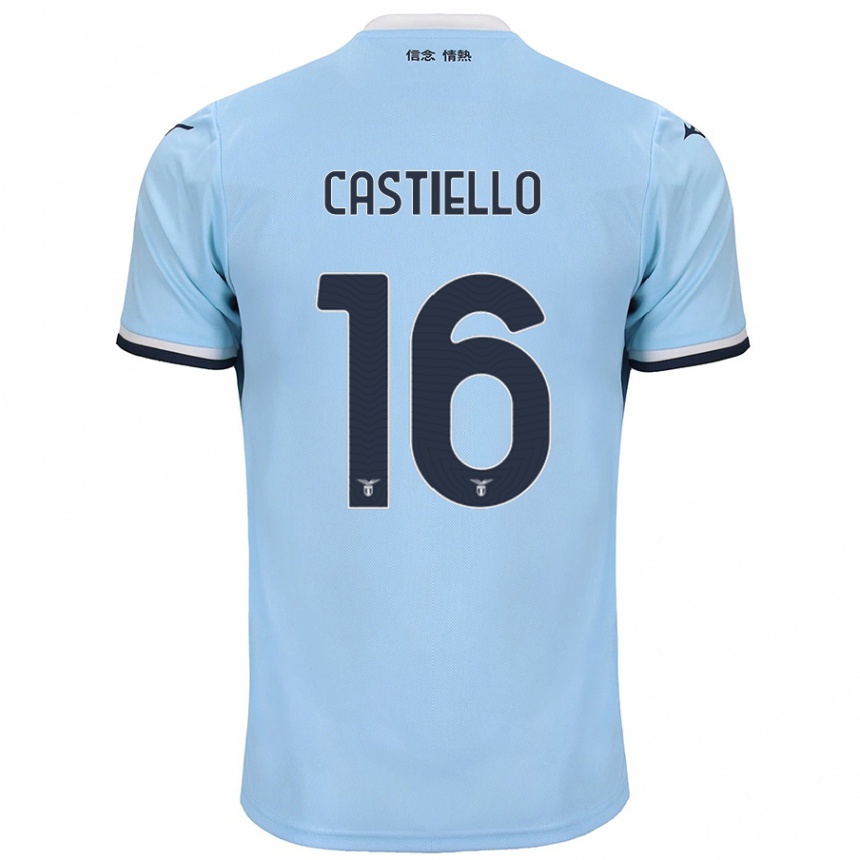 Gyermek Labdarúgás Antonietta Castiello #16 Kék Hazai Jersey 2024/25 Mez Póló Ing