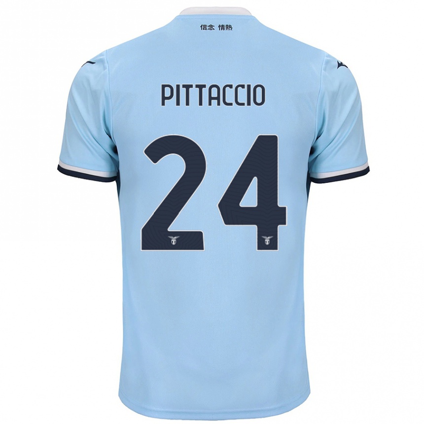 Gyermek Labdarúgás Francesca Pittaccio #24 Kék Hazai Jersey 2024/25 Mez Póló Ing