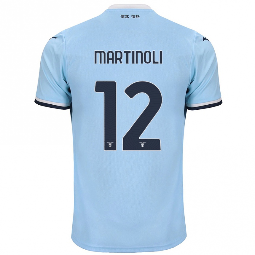 Gyermek Labdarúgás Elettra Martinoli #12 Kék Hazai Jersey 2024/25 Mez Póló Ing