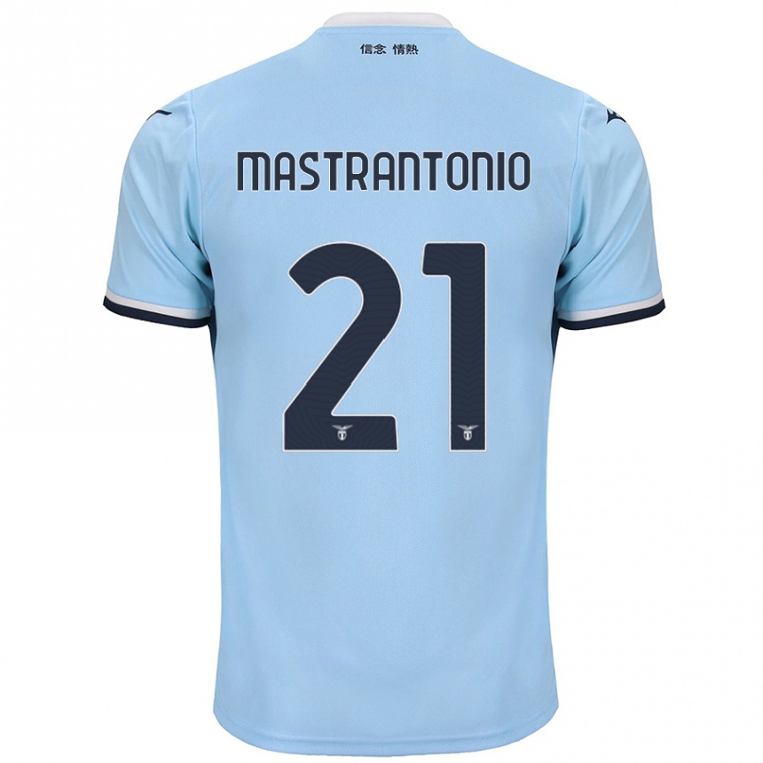 Gyermek Labdarúgás Ella Mastrantonio #21 Kék Hazai Jersey 2024/25 Mez Póló Ing