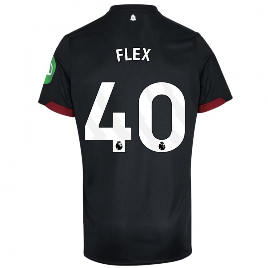 Gyermek Labdarúgás Armstrong Oko Flex #40 Fekete Fehér Idegenbeli Jersey 2024/25 Mez Póló Ing