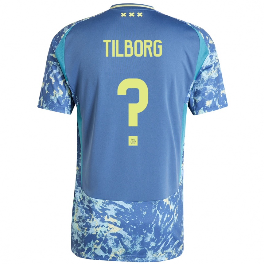 Gyermek Labdarúgás Sesynijo Tilborg #0 Szürke Kék Sárga Idegenbeli Jersey 2024/25 Mez Póló Ing