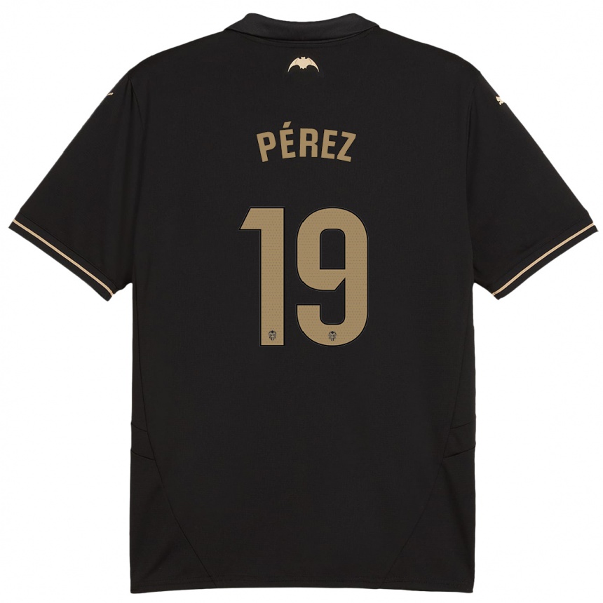 Gyermek Labdarúgás Joselu Pérez #19 Fekete Idegenbeli Jersey 2024/25 Mez Póló Ing