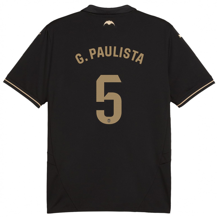 Gyermek Labdarúgás Gabriel Paulista #5 Fekete Idegenbeli Jersey 2024/25 Mez Póló Ing