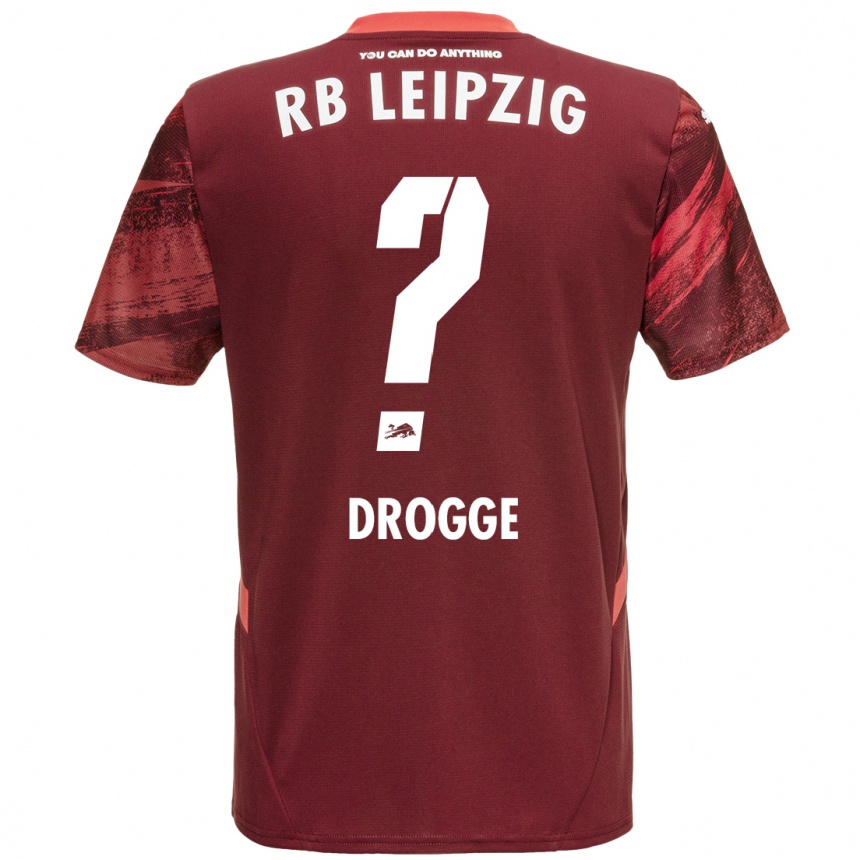 Gyermek Labdarúgás Lennert Drogge #0 Burgundia Idegenbeli Jersey 2024/25 Mez Póló Ing