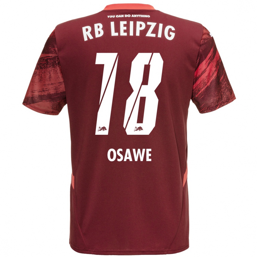 Gyermek Labdarúgás Winners Osawe #18 Burgundia Idegenbeli Jersey 2024/25 Mez Póló Ing