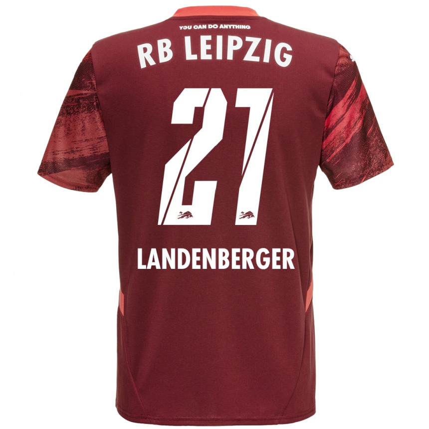 Gyermek Labdarúgás Julia Landenberger #21 Burgundia Idegenbeli Jersey 2024/25 Mez Póló Ing