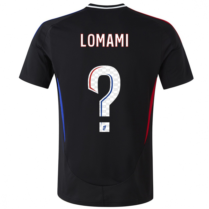 Gyermek Labdarúgás Irvyn Lomami #0 Fekete Idegenbeli Jersey 2024/25 Mez Póló Ing