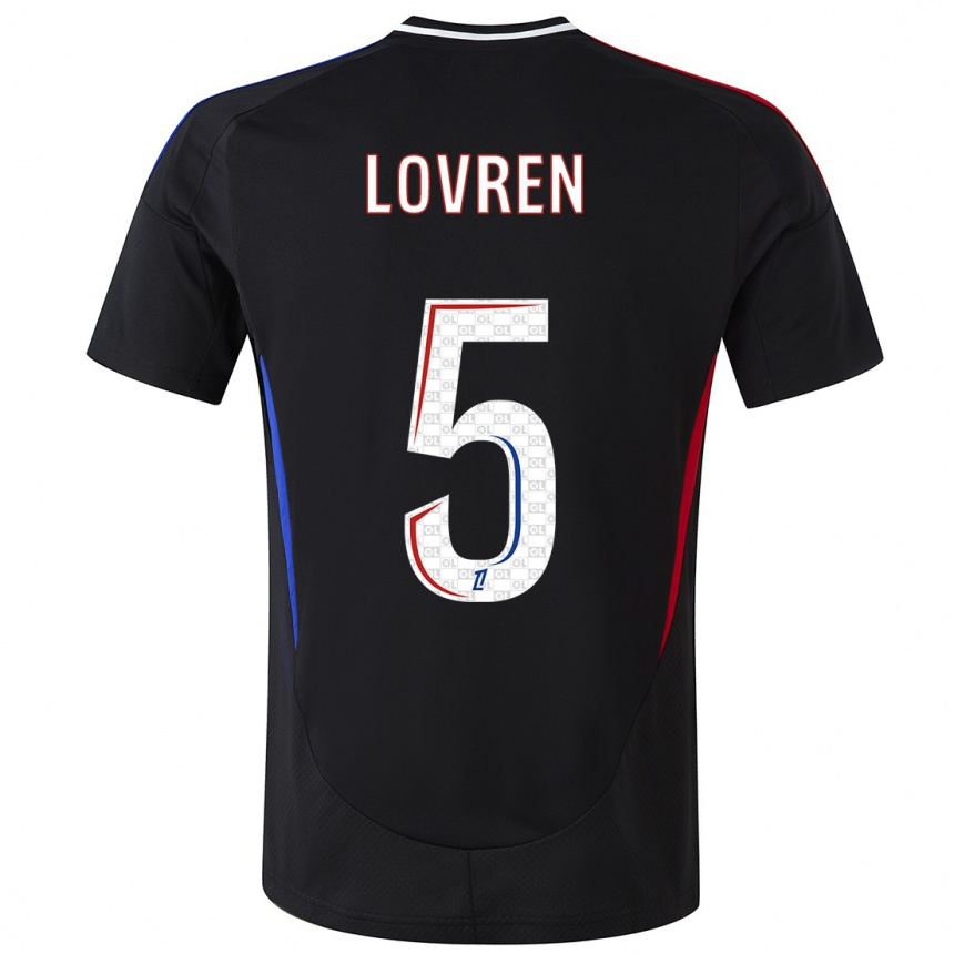 Gyermek Labdarúgás Dejan Lovren #5 Fekete Idegenbeli Jersey 2024/25 Mez Póló Ing