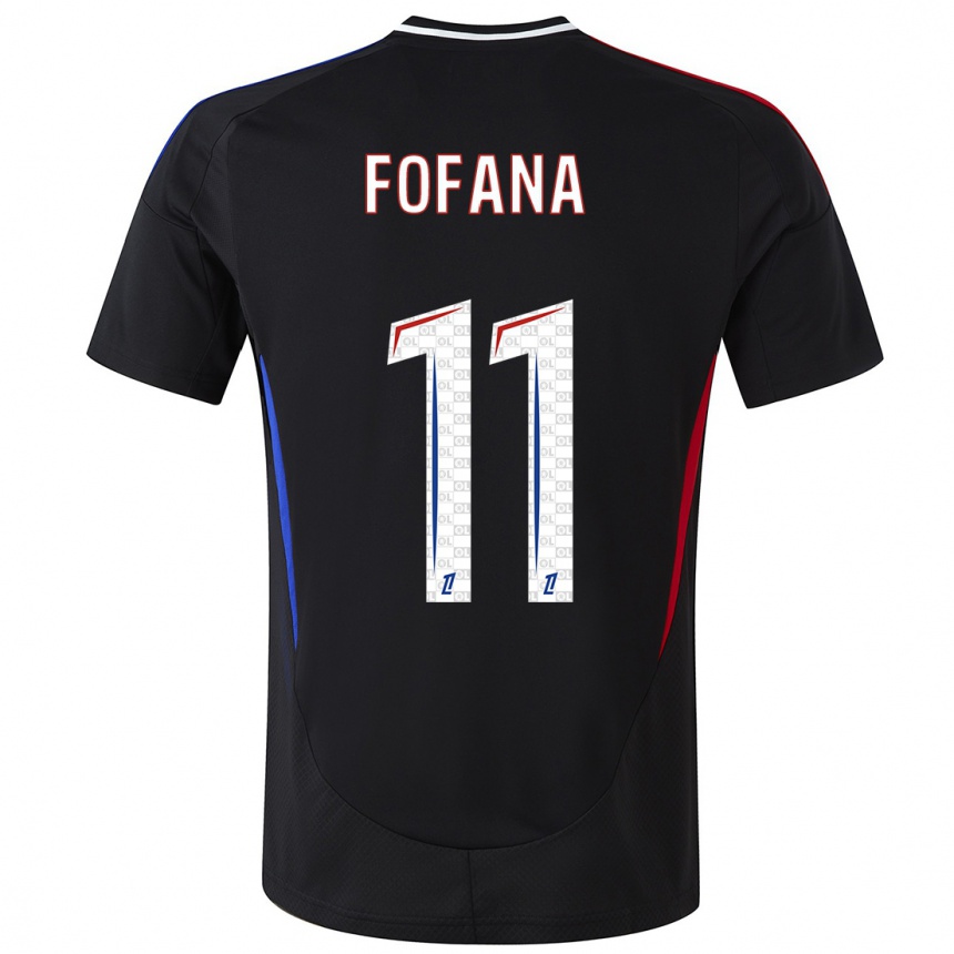 Gyermek Labdarúgás Malick Fofana #11 Fekete Idegenbeli Jersey 2024/25 Mez Póló Ing