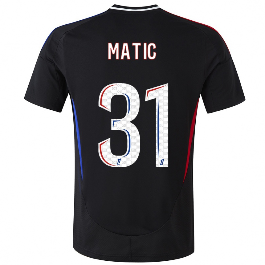 Gyermek Labdarúgás Nemanja Matic #31 Fekete Idegenbeli Jersey 2024/25 Mez Póló Ing