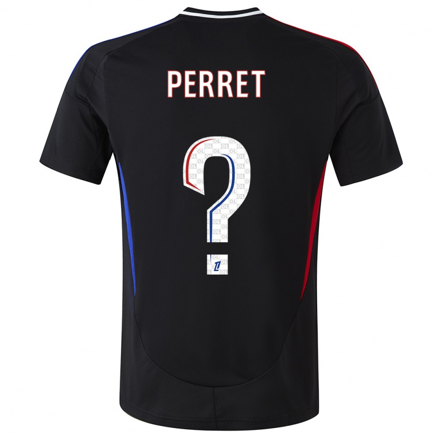 Gyermek Labdarúgás Romain Perret #0 Fekete Idegenbeli Jersey 2024/25 Mez Póló Ing